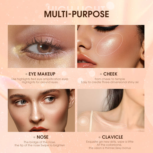 “Shimmering Star Highlighter – Face Makeup Blush for Glow”